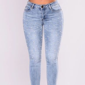 Fashion Nova Love Drunk Pearl Jeans